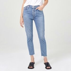 Agolde Nico high rise slim jeans Murmur blue NEW